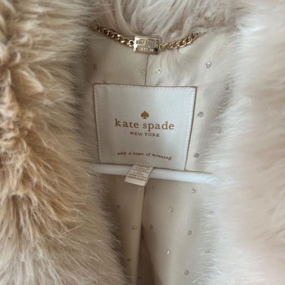 Rare Kate Spade Faux Fur Coat - Pink - Medium - Picture 3 of 5